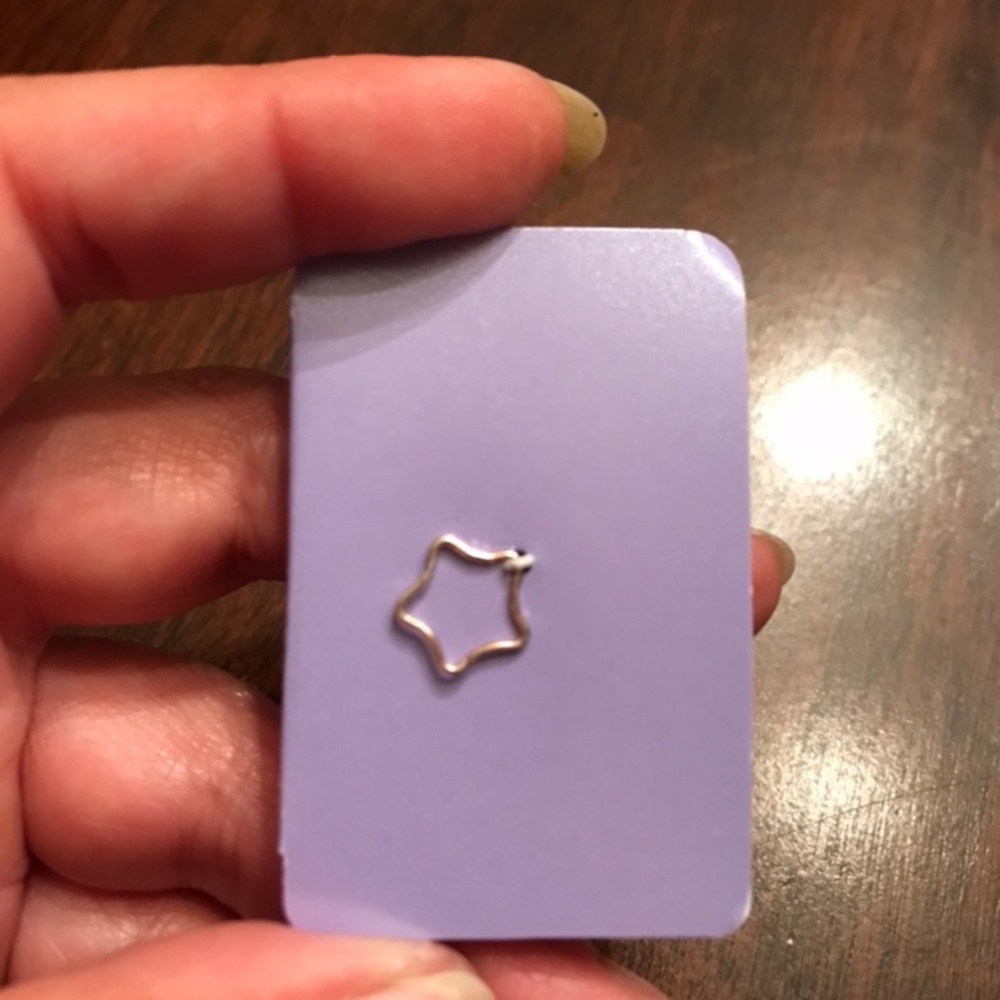 Star and heart hoop earrings